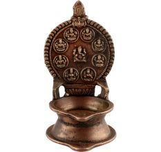 Handmade Ashtadhatu Deepalakshmi Oil Lamp